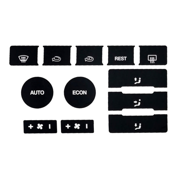 For 2005-2010 Volkswagen Touareg/Passat Steering Wheel Window AC Switch Button Repair Sticker(8pcs /Set)