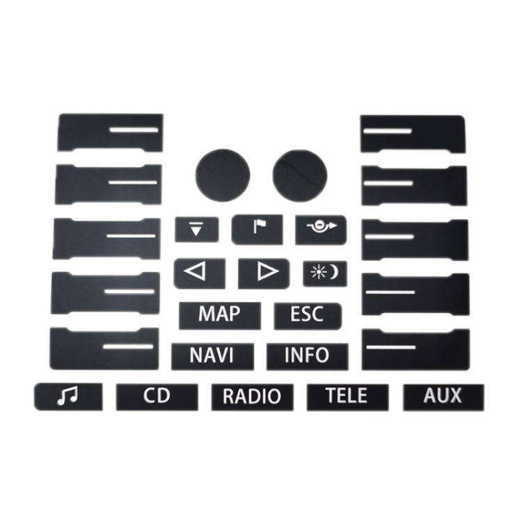 For 2005-2010 Volkswagen Touareg/Passat Steering Wheel Window AC Switch Button Repair Sticker(8pcs /Set)