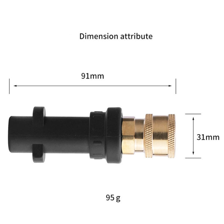 For Karcher K2-K7 Series High Pressure Washer Foam Lance Adapter, Specification: 1/4 Female Connector + 5 Nozzle - free shipping - PMC Jewellery - Order now!