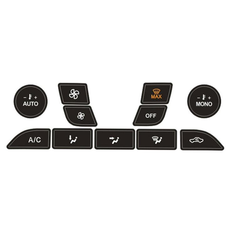 For 1999-2005 Ford Focus Air Conditioning Button Switch Repair Sticker(Black) - Decorative Sticker by PMC TechLife | Online Shopping South Africa | PMC TechLife | Buy Now Pay Later Mobicred
