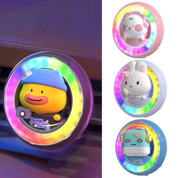 ICARER FAMILY XX-28 Car Aromatherapy Colorful Rhythm Lights Air Vent Aromatherapy Decoration(Pink)