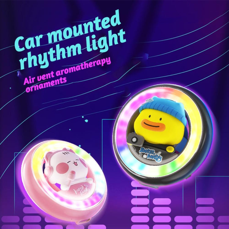 ICARER FAMILY XX-28 Car Aromatherapy Colorful Rhythm Lights Air Vent Aromatherapy Decoration(Purple)