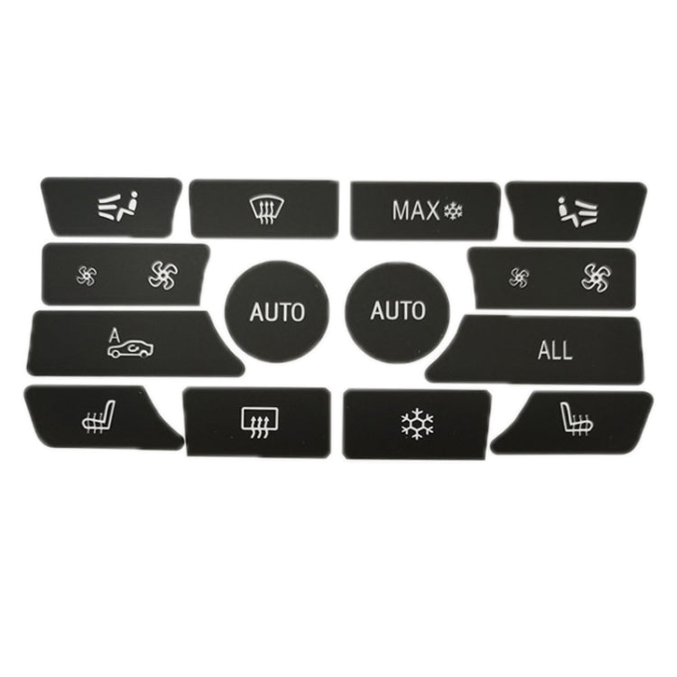 For BMW 5 Series/7 Series/X5/C6/F10/F01/F15 Air Conditioning Button Repair Sticker, Style: B 14pcs No OFF - Decorative Sticker by PMC TechLife | Online Shopping South Africa | PMC TechLife | Buy Now Pay Later Mobicred