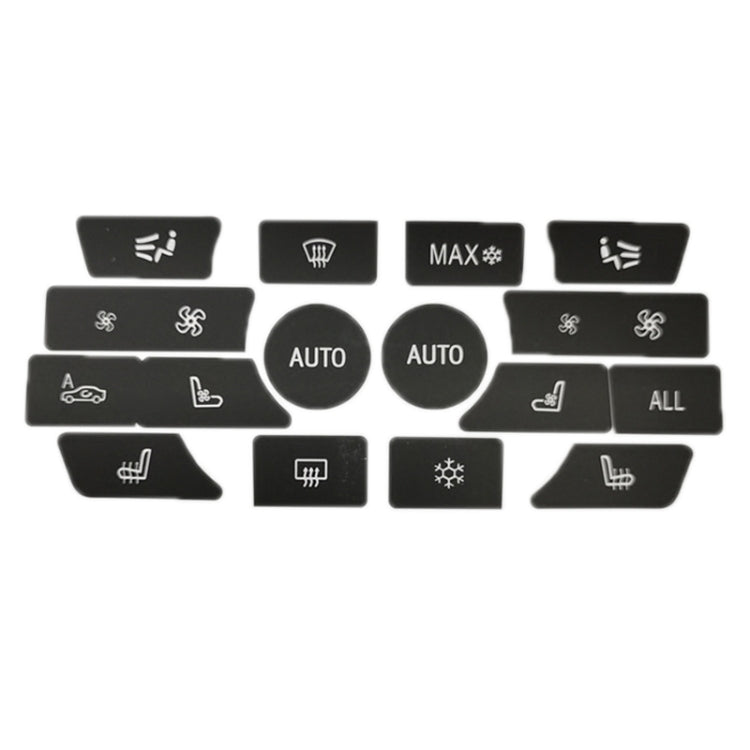 For BMW 5 Series/7 Series/X5/C6/F10/F01/F15 Air Conditioning Button Repair Sticker, Style: C 16pcs No OFF - Decorative Sticker by PMC TechLife | Online Shopping South Africa | PMC TechLife | Buy Now Pay Later Mobicred