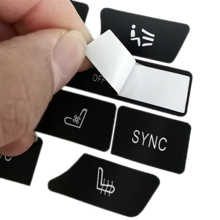 For BMW 5 Series/7 Series/X5/C6/F10/F01/F15 Air Conditioning Button Repair Sticker, Style: A 13pcs No OFF - Decorative Sticker by PMC TechLife | Online Shopping South Africa | PMC TechLife | Buy Now Pay Later Mobicred