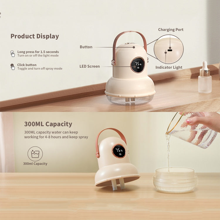 ICARER FAMILY IF-JS01 USB Charging Desktop Night Light Dual-spray Humidifier, Color: White (Doll)