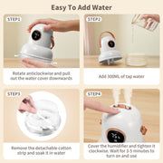 ICARER FAMILY IF-JS01 USB Charging Desktop Night Light Dual-spray Humidifier, Color: Green (Digital)