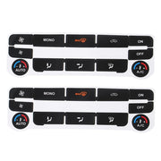 2pcs For Ford S-Max/MONDEO Car Air Conditioning Button Repair Sticker(Black)