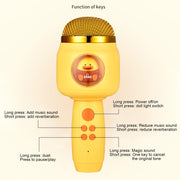 ICARER FAMILY F816 Karaoke Microphone Speaker Home Bluetooth Wireless Microphone(Yellow)