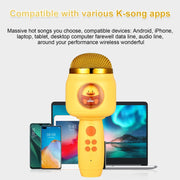 ICARER FAMILY F816 Karaoke Microphone Speaker Home Bluetooth Wireless Microphone(Yellow)