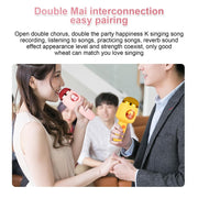 ICARER FAMILY F816 Karaoke Microphone Speaker Home Bluetooth Wireless Microphone(Yellow)