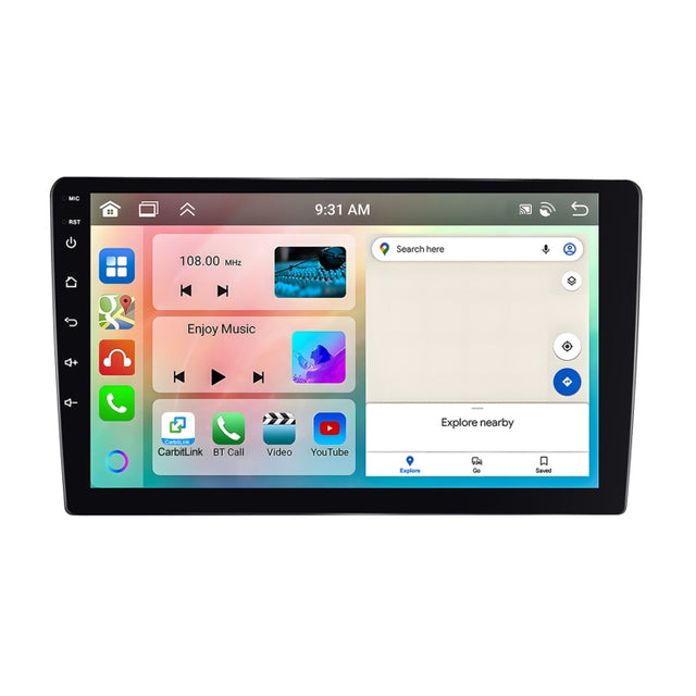 9 inch 6+128G Android Universal HD Large Screen Car Bluetooth Player Android GPS Navigation Integrated Machine(Standard)
