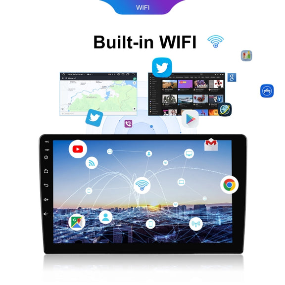 9 inch 6+128G Android Universal HD Large Screen Car Bluetooth Player Android GPS Navigation Integrated Machine(Standard+AHD Camera)