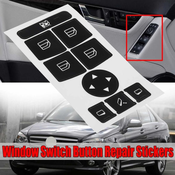 For Mercedes-Benz 2007-2014 Window Control Switch Button Repair Sticker