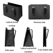 Car Folding Trash Can Multifunctional Seatback Hanging Storage Box(Beige)