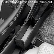 Car Folding Trash Can Multifunctional Seatback Hanging Storage Box(Black)