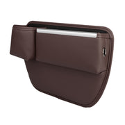 Automotive Seat Clamp Seam Organizer Car Decoration Storage Bag Water Cup Model, Style: Main Driver Mocha Brown