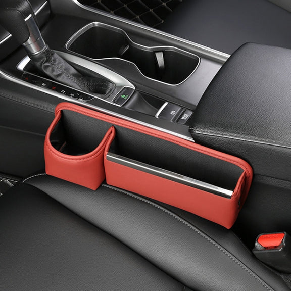 Automotive Seat Clamp Seam Organizer Car Decoration Storage Bag Water Cup Model, Style: Main Driver Saddle Brown