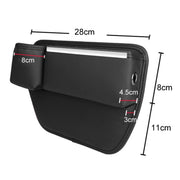 Automotive Seat Clamp Seam Organizer Car Decoration Storage Bag Water Cup Model, Style: Main Driver Red