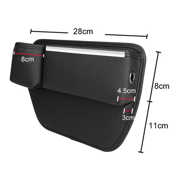 Automotive Seat Clamp Seam Organizer Car Decoration Storage Bag Water Cup Model, Style: Main Driver Red