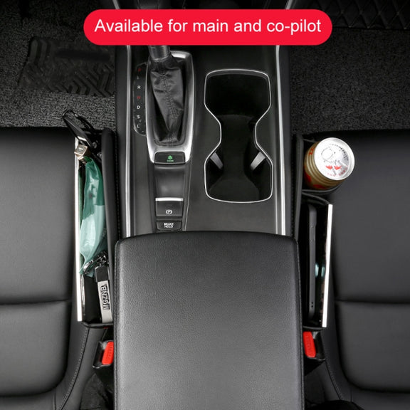 Automotive Seat Clamp Seam Organizer Car Decoration Storage Bag Water Cup Model, Style: Main Driver Red