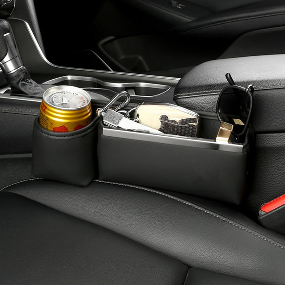 Automotive Seat Clamp Seam Organizer Car Decoration Storage Bag Water Cup Model, Style: Main Driver Red