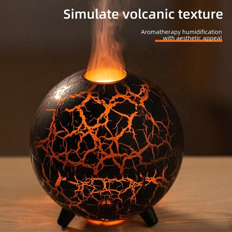 D612 USB Plug-in Colorful Gradient Atmosphere Light Flame Crack Aromatherapy Humidifier(Black) - free shipping - PMC TechLife - Order now!