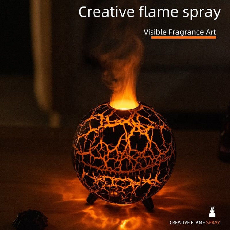 D612 USB Plug-in Colorful Gradient Atmosphere Light Flame Crack Aromatherapy Humidifier(Black) - free shipping - PMC TechLife - Order now!