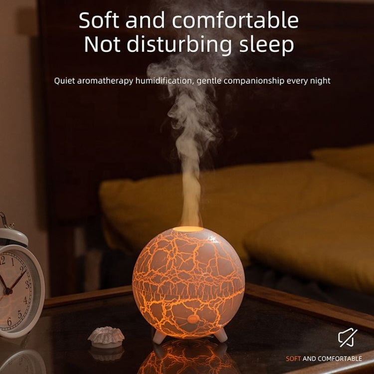 D612 USB Plug-in Colorful Gradient Atmosphere Light Flame Crack Aromatherapy Humidifier(Black) - free shipping - PMC TechLife - Order now!