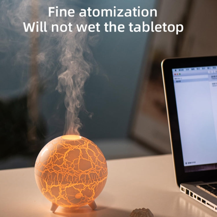 D612 USB Plug-in Colorful Gradient Atmosphere Light Flame Crack Aromatherapy Humidifier(Black) - free shipping - PMC TechLife - Order now!