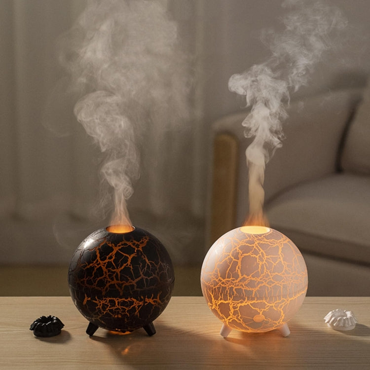 D612 USB Plug-in Colorful Gradient Atmosphere Light Flame Crack Aromatherapy Humidifier(Black) - free shipping - PMC TechLife - Order now!