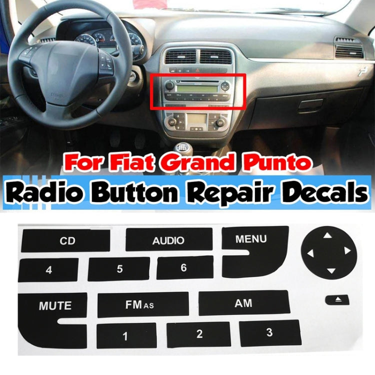 2pcs For Fiat Grand Punto Multimedia Radio Button Repair Sticker - Decorative Sticker by PMC TechLife | Online Shopping South Africa | PMC TechLife | Buy Now Pay Later Mobicred