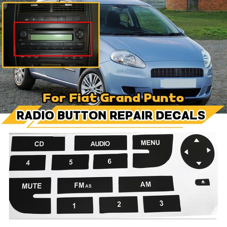 2pcs For Fiat Grand Punto Multimedia Radio Button Repair Sticker - Decorative Sticker by PMC TechLife | Online Shopping South Africa | PMC TechLife | Buy Now Pay Later Mobicred