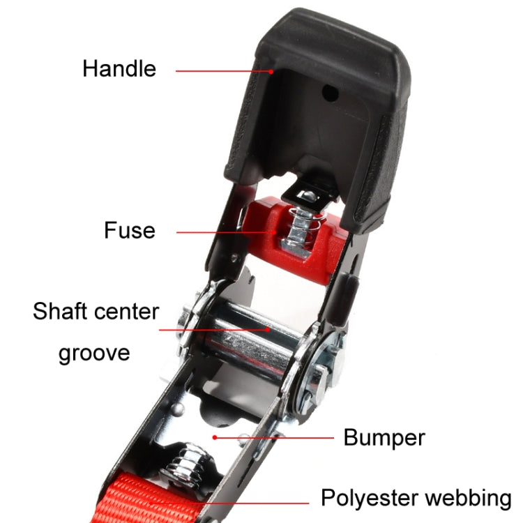 Motorcycle Ratchet Tensioner Cargo Bundling And Luggage Fixing Straps, Length: 3m - Towing Bars by PMC TechLife | Online Shopping South Africa | PMC TechLife | Buy Now Pay Later Mobicred