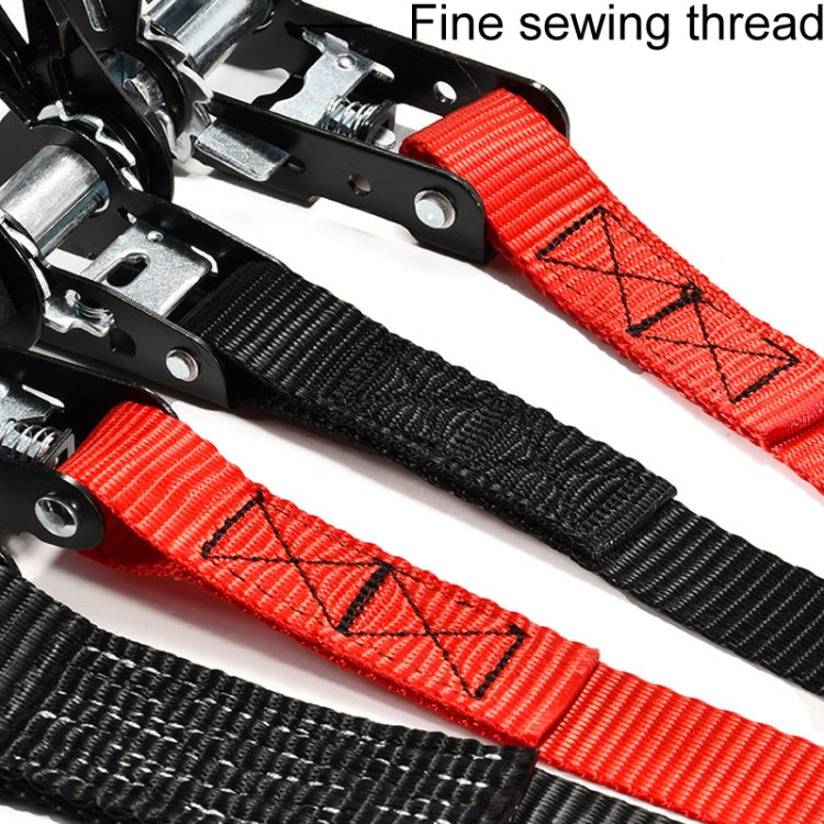 Motorcycle Ratchet Tensioner Cargo Bundling And Luggage Fixing Straps, Length: 2m