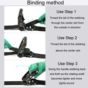 Motorcycle Ratchet Tensioner Cargo Bundling And Luggage Fixing Straps, Length: 3m