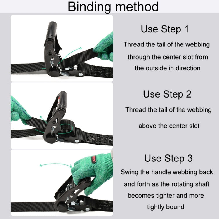 Motorcycle Ratchet Tensioner Cargo Bundling And Luggage Fixing Straps, Length: 2m - Towing Bars by PMC TechLife | Online Shopping South Africa | PMC TechLife | Buy Now Pay Later Mobicred