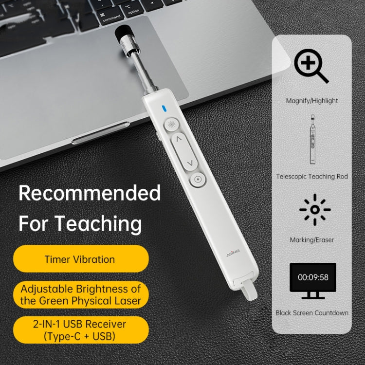 ASING A31 Multi-Functional Presentation Remote With Telescopic Teaching Rod Designed For Touch Screen - free shipping - PMC Jewellery - Order now!