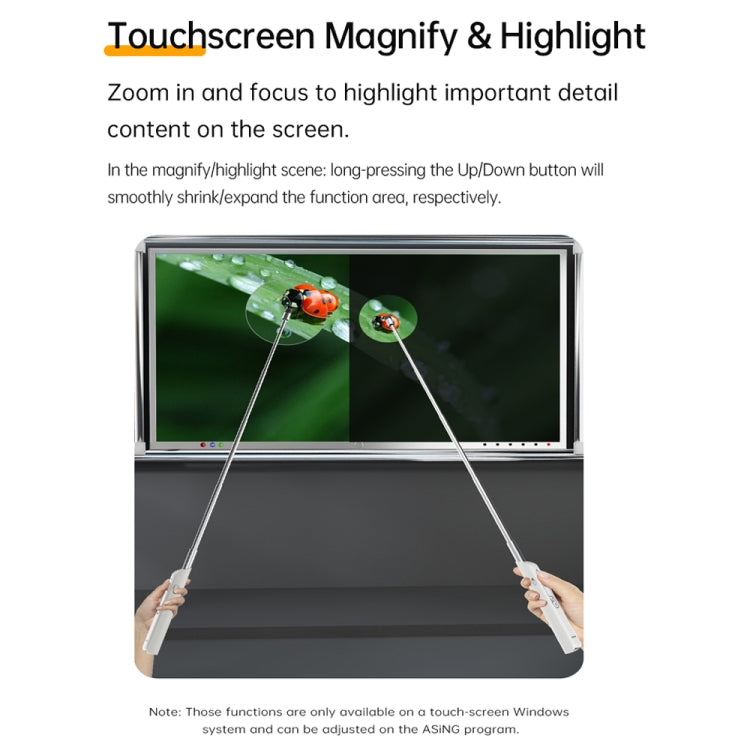 ASING A31 Multi-Functional Presentation Remote With Telescopic Teaching Rod Designed For Touch Screen - free shipping - PMC Jewellery - Order now!