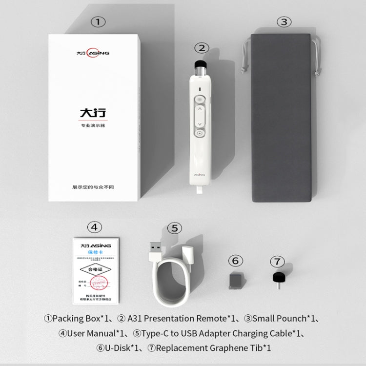 ASING A31 Multi-Functional Presentation Remote With Telescopic Teaching Rod Designed For Touch Screen - free shipping - PMC Jewellery - Order now!