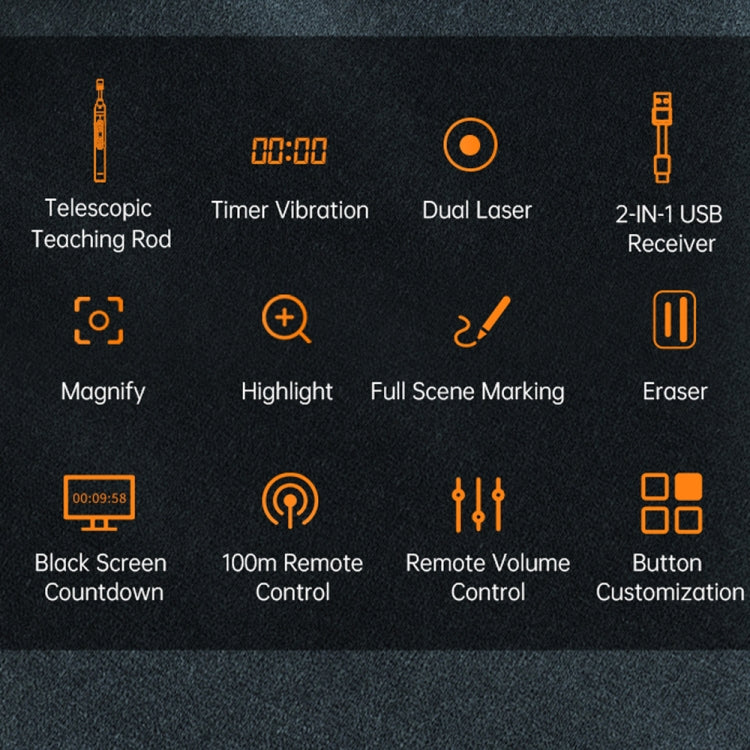 ASING A31 Multi-Functional Presentation Remote With Telescopic Teaching Rod Designed For Touch Screen - free shipping - PMC Jewellery - Order now!
