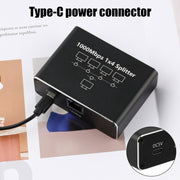 1 To 4 Gigabit Network Splitter Network Sharer RJ45 Network Cable Splitter