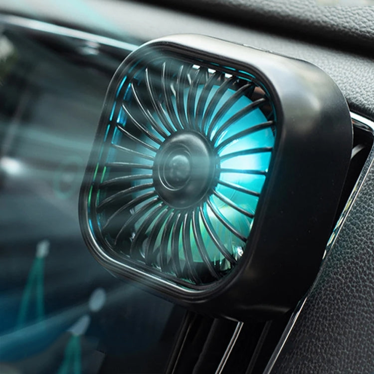 F11 Car USB Colorful Gradient Light Cooling Fan Automotive Interior, Color: Black - Heating & Fans by PMC TechLife | Online Shopping South Africa | PMC TechLife | Buy Now Pay Later Mobicred
