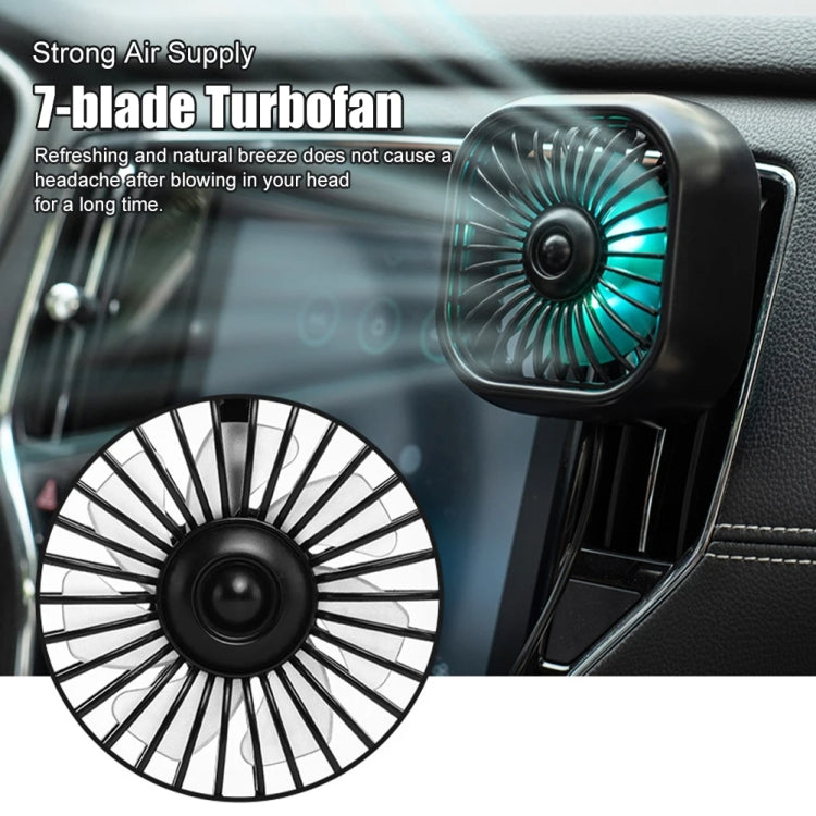 F11 Car USB Colorful Gradient Light Cooling Fan Automotive Interior, Color: Khaki - Heating & Fans by PMC TechLife | Online Shopping South Africa | PMC TechLife | Buy Now Pay Later Mobicred