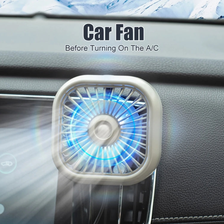 F11 Car USB Colorful Gradient Light Cooling Fan Automotive Interior, Color: Khaki - Heating & Fans by PMC TechLife | Online Shopping South Africa | PMC TechLife | Buy Now Pay Later Mobicred
