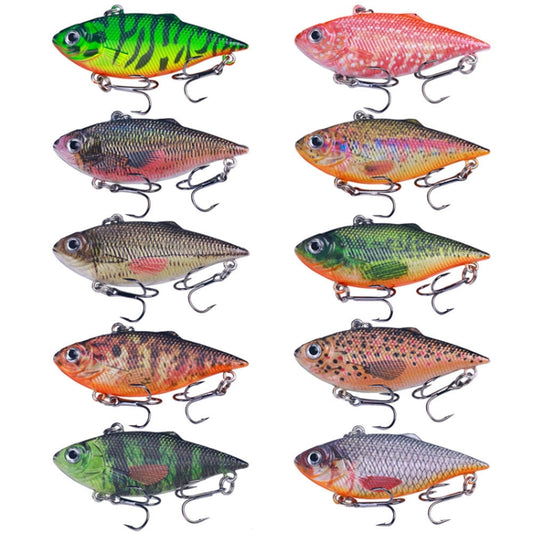 10colors /Set HENGJIA VI101 Painted VIB Dummy Lure Lua Submerged Baits, Size: 6.4cm 8g - free shipping - PMC Jewellery - Order now!
