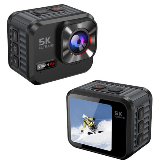 VIRAN V8 5K Ultra-Clear Outdoor Diving Anti-Shake Sports Camera Cycling Helmet Driving Recorder(Black) - free shipping - PMC Jewellery - Order now!