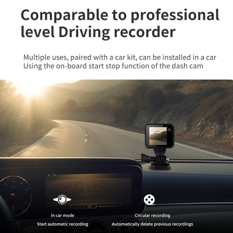 VIRAN V8 5K Ultra-Clear Outdoor Diving Anti-Shake Sports Camera Cycling Helmet Driving Recorder(Black) - free shipping - PMC Jewellery - Order now!