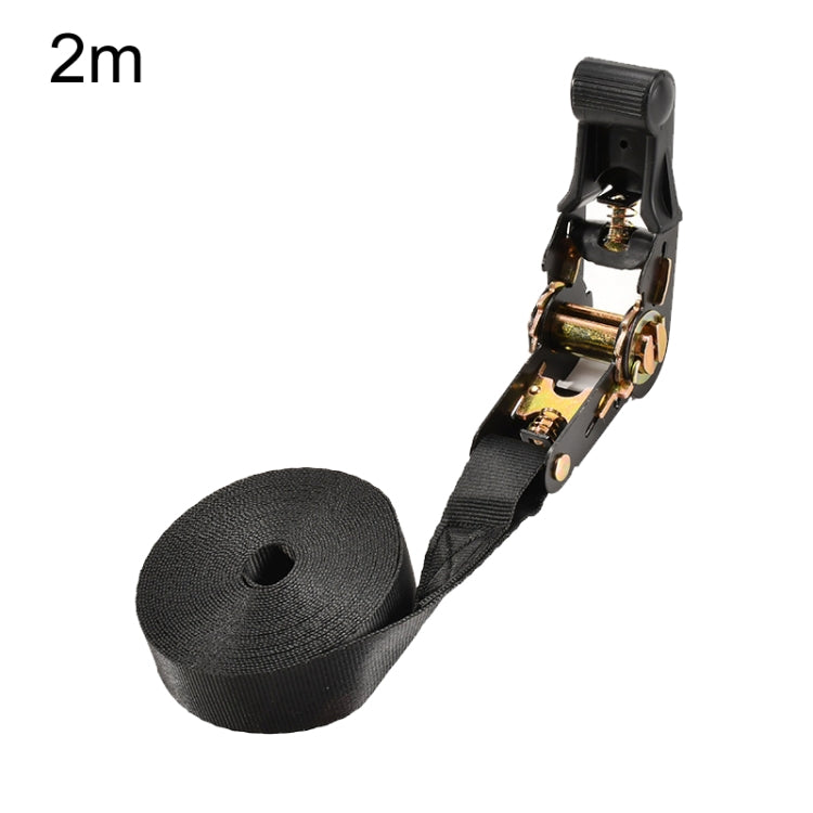 Motorcycle Ratchet Tensioner Cargo Bundling And Luggage Fixing Straps, Specification: Black 2m - Towing Bars by PMC TechLife | Online Shopping South Africa | PMC TechLife | Buy Now Pay Later Mobicred
