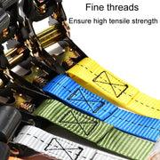 Motorcycle Ratchet Tensioner Cargo Bundling And Luggage Fixing Straps, Specification: Fluorescent Green 1m